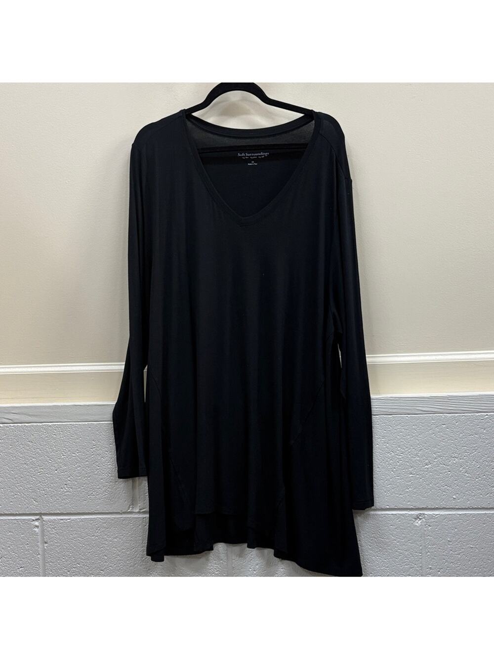 Soft Surroundings Black Long Sleeve tunic Top